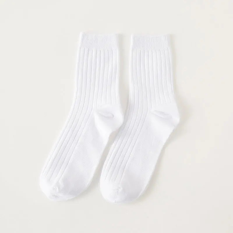 Men’s Cotton Crew Socks – Solid Colors Casual Daily Socks, All-Season Comfort,