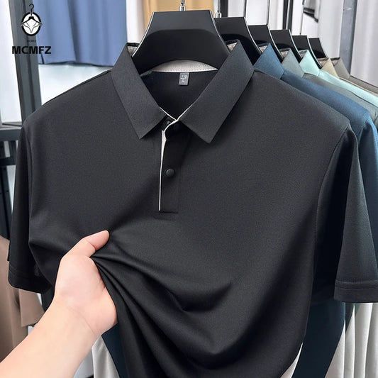 Men’s Short Sleeve Polo Shirt – Breathable, Moisture-Wicking, Golf & Casual Wear