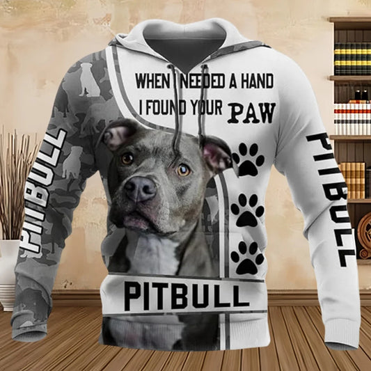 Men’s Animal Dog Print Hoodie – Casual 3D Graphic Pullover Sweatshirt with Long Sleeve Comfort Fit