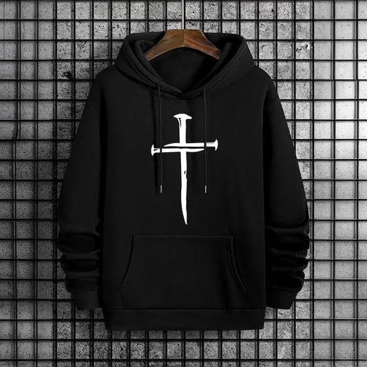 Men’s Cross Print Hoodie