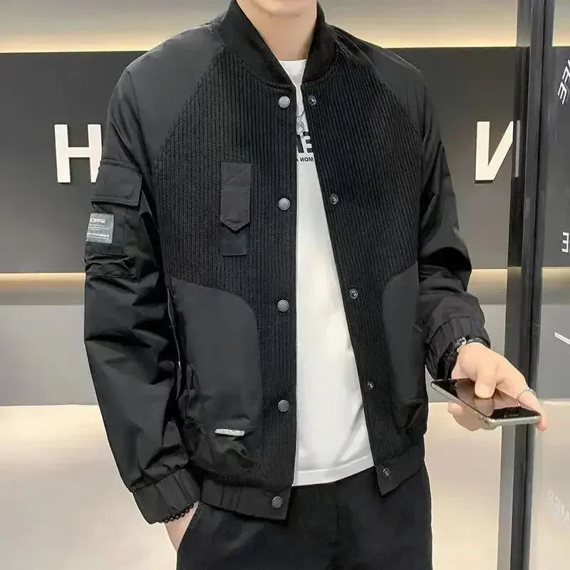 Men’s Baseball Jacket – Stylish Y2K Designer-Inspired Casual Coat with Vintage Streetwear Fashion Style