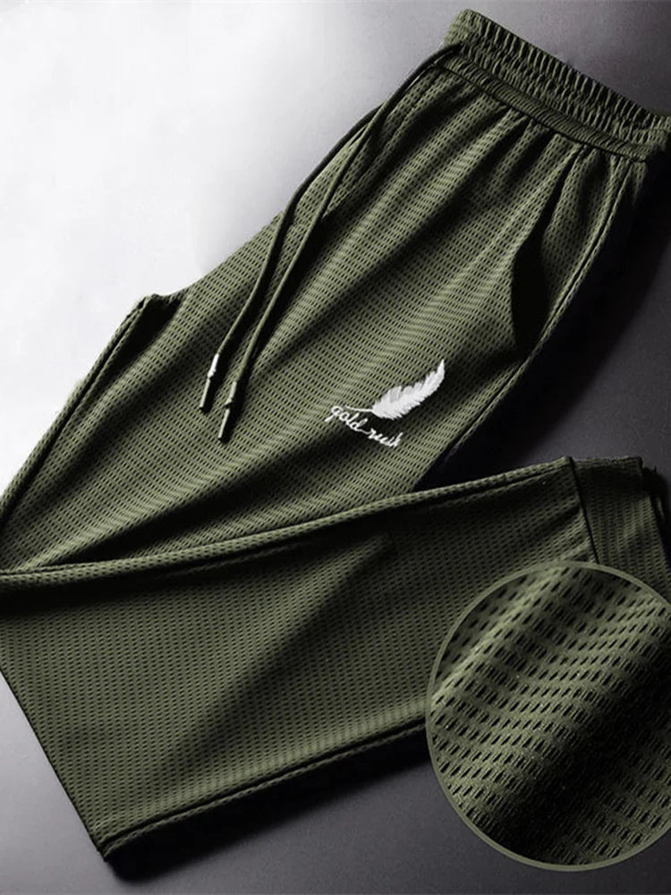 Men’s Quick-Dry Athletic Pants – Lightweight Breathable Jogging, Hiking & Gym Workout Ankle Tie Design
