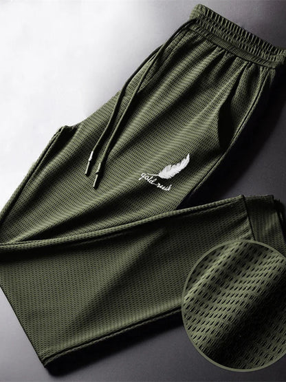 Men’s Quick-Dry Athletic Pants – Lightweight Breathable Jogging, Hiking & Gym Workout Ankle Tie Design