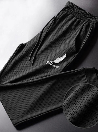 Men’s Quick-Dry Athletic Pants – Lightweight Breathable Jogging, Hiking & Gym Workout Ankle Tie Design