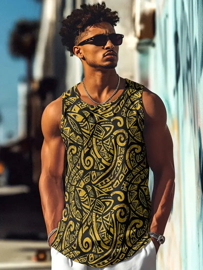 Men’s Punisher Solid Color Sleeveless Tank Top – Round Neck, Breathable Fitness Shirt