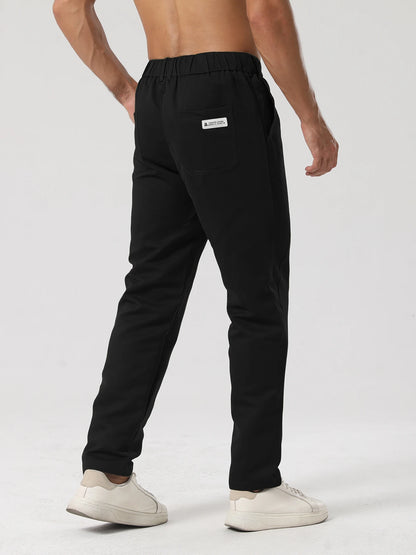 Men’s Fashion Casual Trousers – Woven Non-Stretch Pants for Everyday Outings
