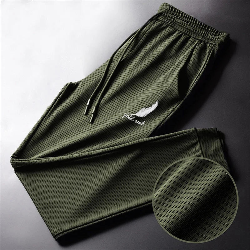 Men’s Quick-Dry Athletic Pants – Lightweight Breathable Jogging, Hiking & Gym Workout Ankle Tie Design