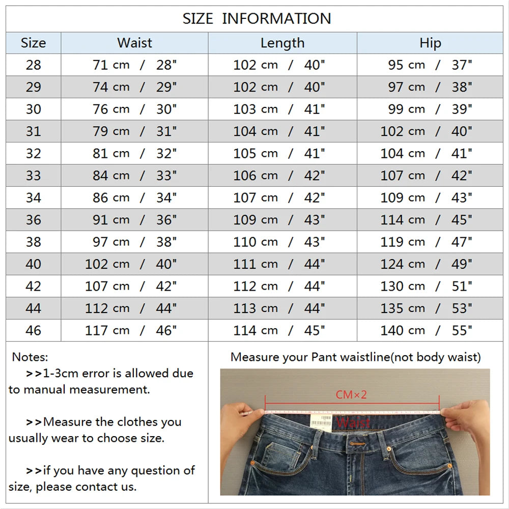 Men’s Cotton Casual Pants – Stretch Straight-Leg Trousers with Plus Size Fit, High-Quality Everyday Wear