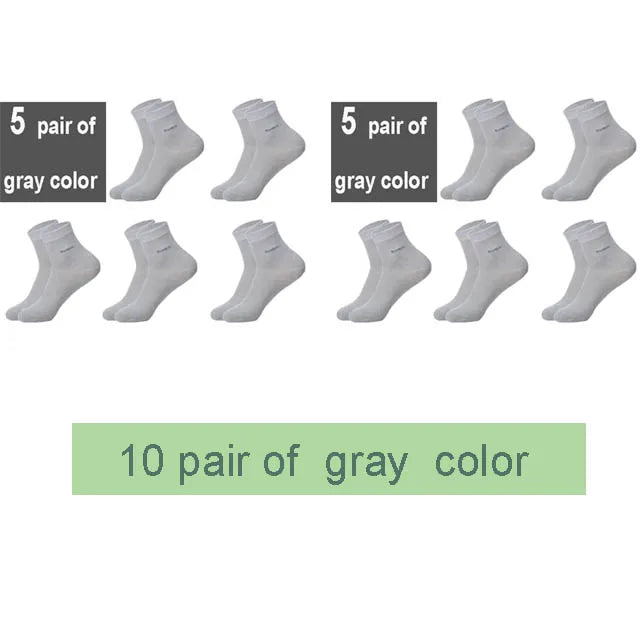10-Pack Men’s Bamboo Crew Socks – Breathable, Comfortable Casual & Business Wear