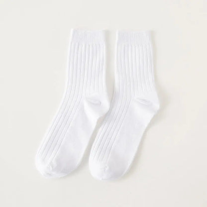 Men’s Cotton Crew Socks – Solid Colors Casual Daily Socks, All-Season Comfort,