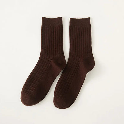 Men’s Cotton Crew Socks – Solid Colors Casual Daily Socks, All-Season Comfort,