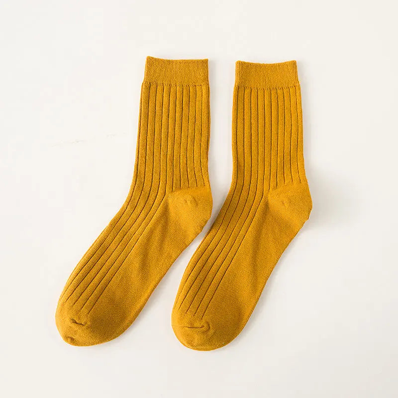 Men’s Cotton Crew Socks – Solid Colors Casual Daily Socks, All-Season Comfort,