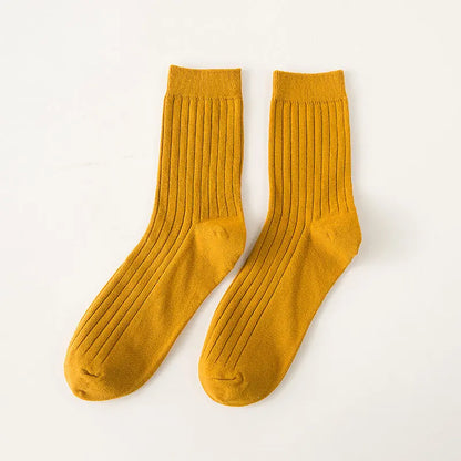 Men’s Cotton Crew Socks – Solid Colors Casual Daily Socks, All-Season Comfort,