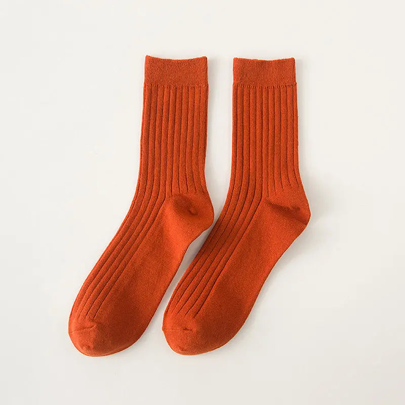 Men’s Cotton Crew Socks – Solid Colors Casual Daily Socks, All-Season Comfort,