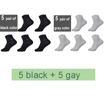 10-Pack Men’s Bamboo Crew Socks – Breathable, Comfortable Casual & Business Wear