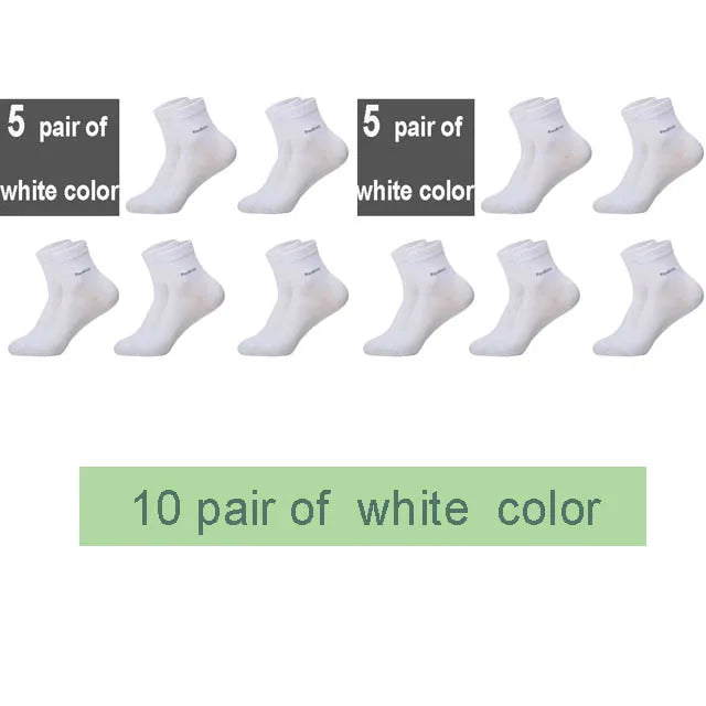 10-Pack Men’s Bamboo Crew Socks – Breathable, Comfortable Casual & Business Wear