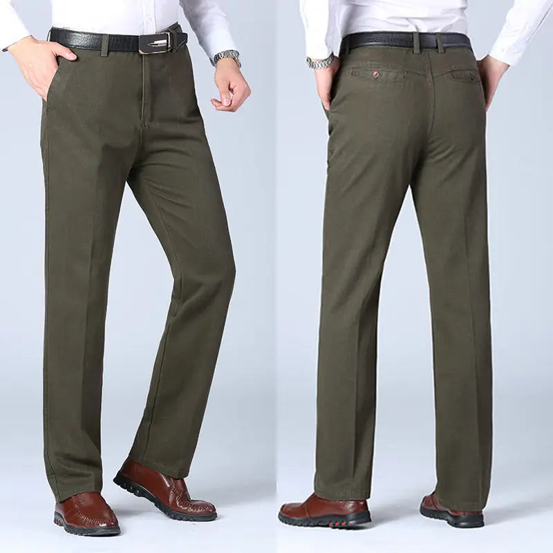 Men’s Business Casual Dress Pants – Straight Fit Formal Trousers for Office and Everyday Wear