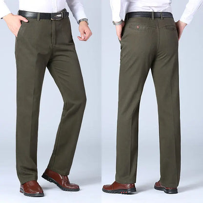Men’s Business Casual Dress Pants – Straight Fit Formal Trousers for Office and Everyday Wear