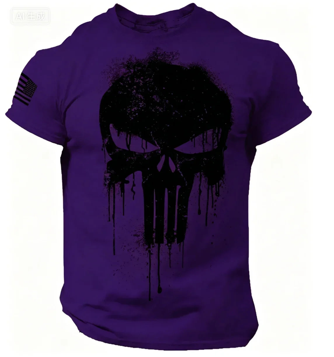 Men’s Patriotic 3D Print T-Shirt – Oversized Short Sleeve Sports Tee