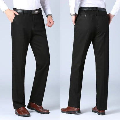 Men’s Business Casual Dress Pants – Straight Fit Formal Trousers for Office and Everyday Wear