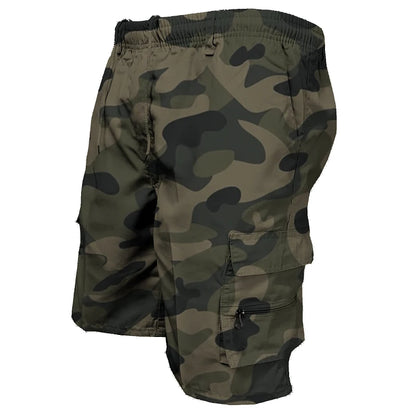 Men’s Casual Cargo Shorts with Large Pockets (Plus Size Available)