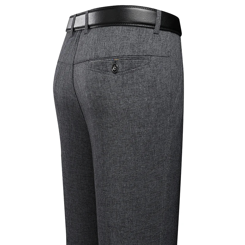 Men’s Business Casual Dress Pants – Straight Fit Formal Trousers for Office and Everyday Wear