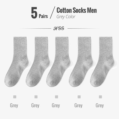 5/10-Pack Men’s Combed Cotton Dress Socks – Soft Breathable Business Crew Socks,Multiple Colors