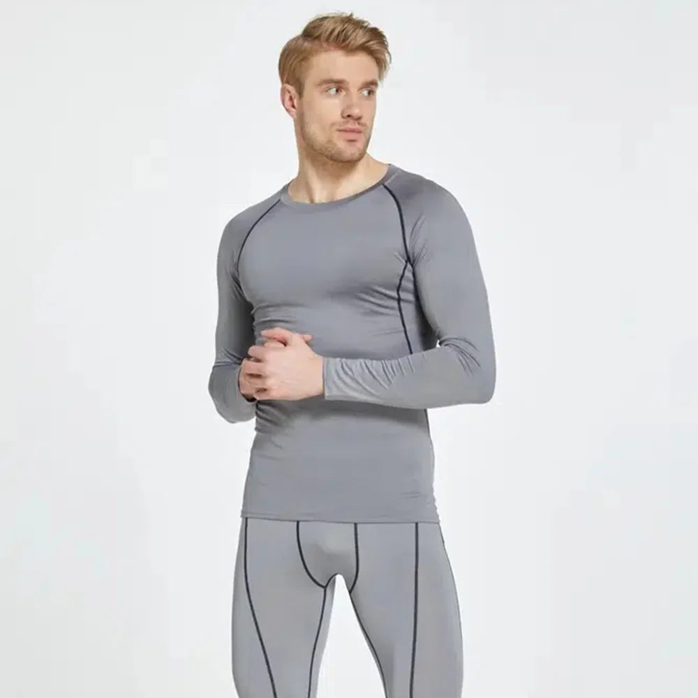 Men’s Long Sleeve Compression Shirt – Quick-Dry Fitness & Running T-Shirt for Gym, Bodybuilding & Training Wear