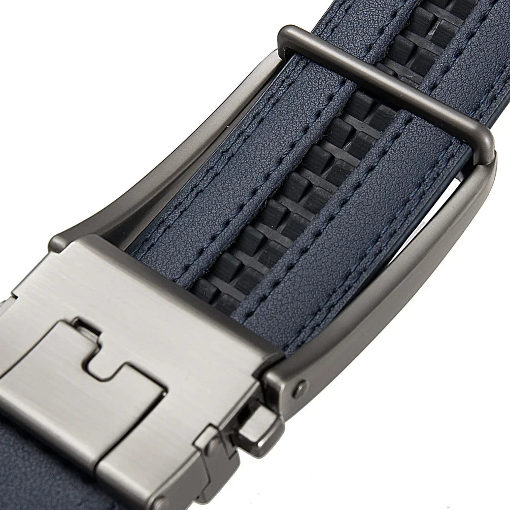 Men’s Luxury Genuine Leather Click Belt – Designer Automatic Buckle Belt for Jeans, Casual & Business Wear