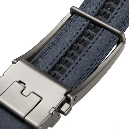 Men’s Luxury Genuine Leather Click Belt – Designer Automatic Buckle Belt for Jeans, Casual & Business Wear