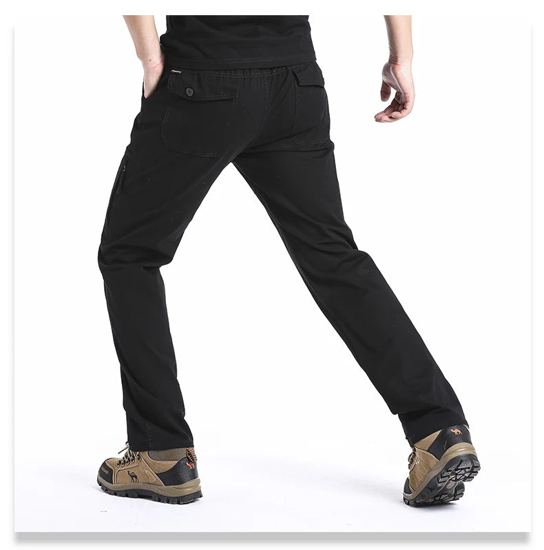 Men’s Cotton Tactical Cargo Pants – Multi-Pocket, Casual Outdoor Fit