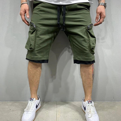 Men’s Cargo Shorts – Breathable Cotton Workout & Gym Shorts with Multi Pockets for Training & Casual Wear