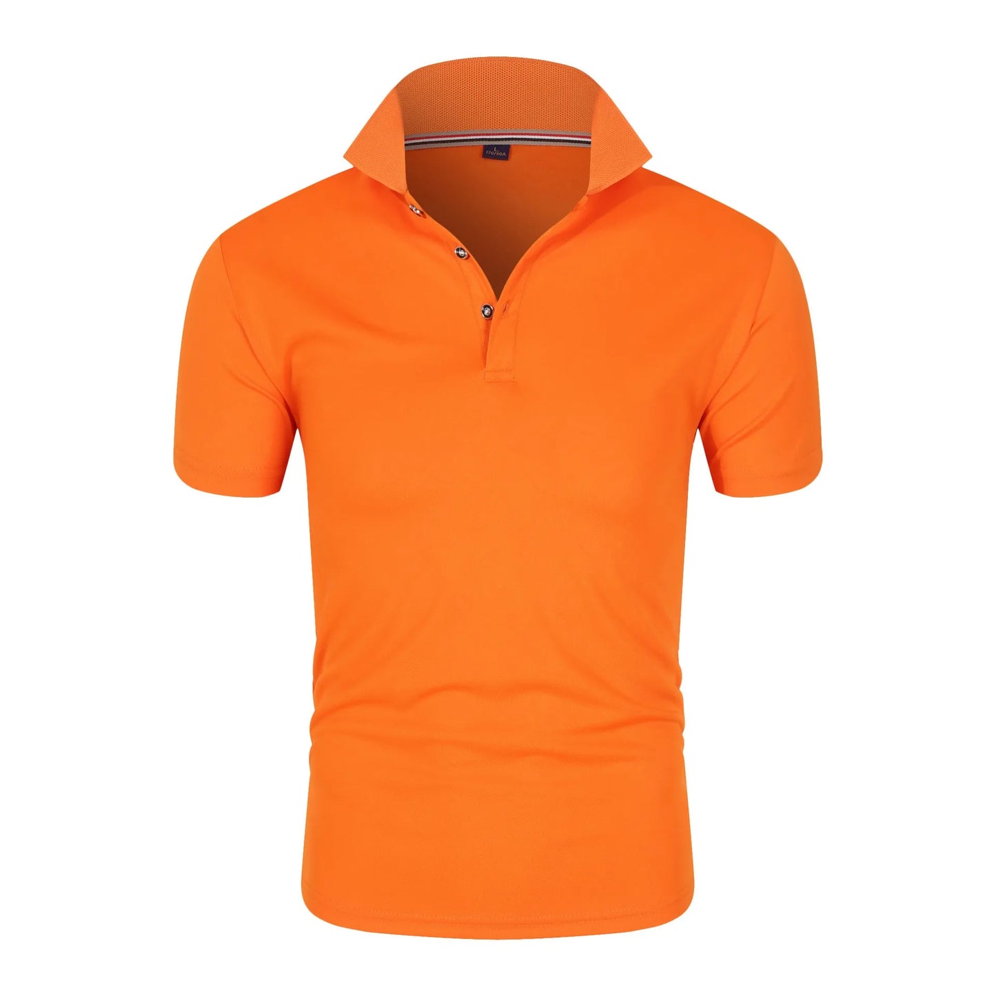Men’s Solid Color Polo Shirt – Short Sleeve, Lightweight Summer Top