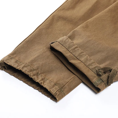 Men’s Cotton Casual Pants – Straight Fit, Multi-Pocket