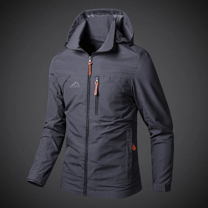 Men’s Waterproof Military Windbreaker Jacket – Hooded Outdoor Combat Coat for Hiking, Biking & Autumn Wear