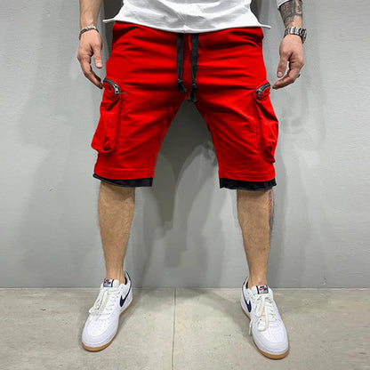 Men’s Cargo Shorts – Breathable Cotton Workout & Gym Shorts with Multi Pockets for Training & Casual Wear