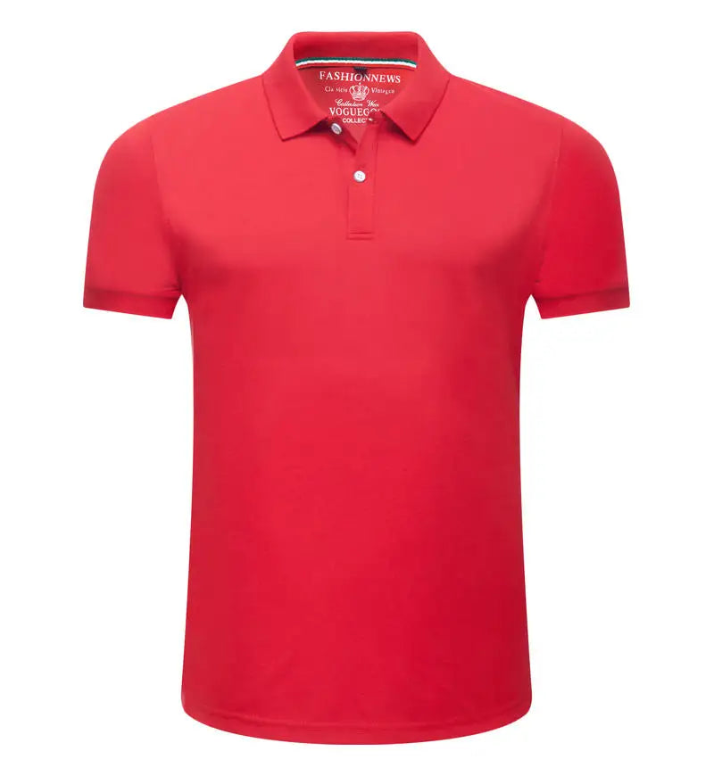 Men’s Short Sleeve Polo Shirt – Solid Color, Breathable & Comfortable