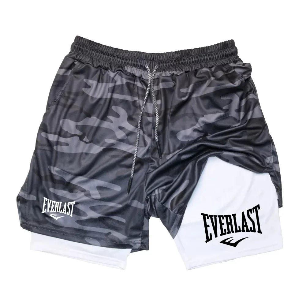 Men’s 2-in-1 Running Shorts – Double-Layer Gym & Fitness Training Shorts for Jogging, Sports & Workout Wear