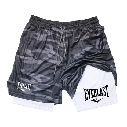 Men’s 2-in-1 Running Shorts – Double-Layer Gym & Fitness Training Shorts for Jogging, Sports & Workout Wear