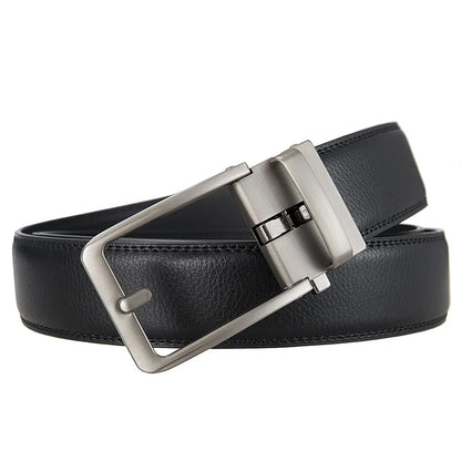Men’s Luxury Genuine Leather Click Belt – Designer Automatic Buckle Belt for Jeans, Casual & Business Wear