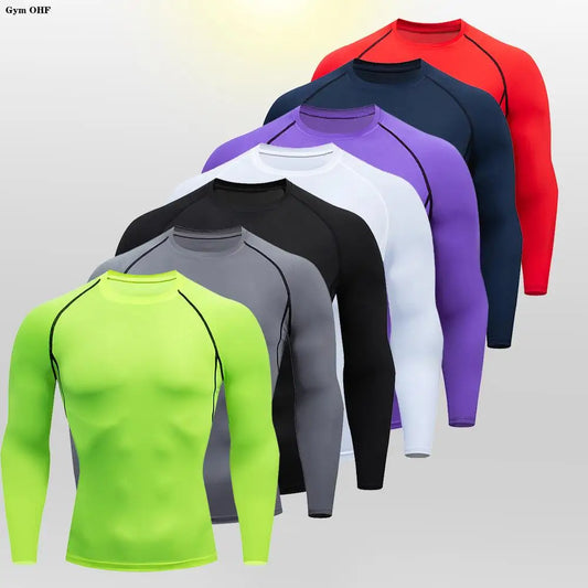 Men’s Long Sleeve Compression Shirt – Quick-Dry Fitness & Running T-Shirt for Gym, Bodybuilding & Training Wear