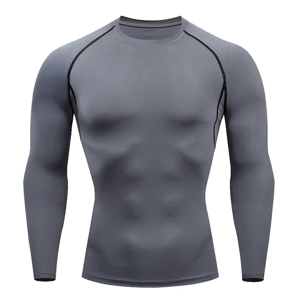 Men’s Long Sleeve Compression Shirt – Quick-Dry Fitness & Running T-Shirt for Gym, Bodybuilding & Training Wear