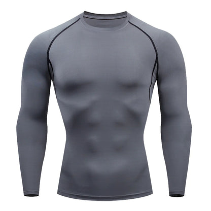Men’s Long Sleeve Compression Shirt – Quick-Dry Fitness & Running T-Shirt for Gym, Bodybuilding & Training Wear