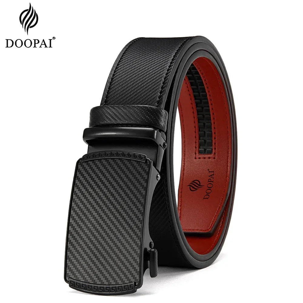 Men’s Genuine Leather Belt – Automatic Buckle Waist Strap, High-Quality Adjustable Belt for Men & Women,