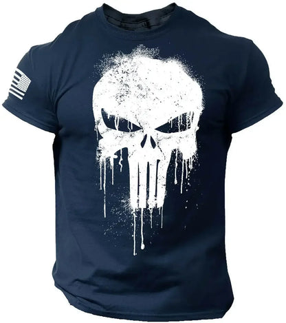 Men’s Patriotic 3D Print T-Shirt – Oversized Short Sleeve Sports Tee