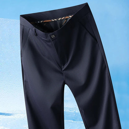 Men’s Summer Stretch Pants – Lightweight Straight-Leg Casual Trousers with Wrinkle-Free Cool-Touch Fabric (Sizes 29–42)