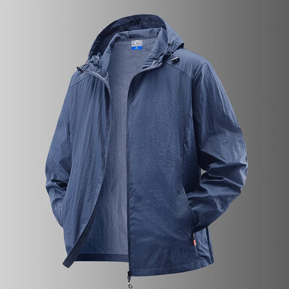 Men’s Jacket – Ultra-Light Hooded Windbreaker with UV Sun Protection for Running, Hiking & Outdoor Activities