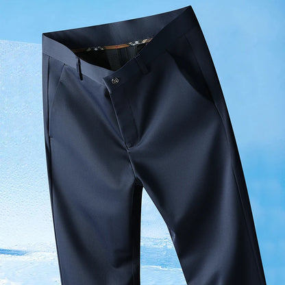 Men’s Summer Stretch Pants – Lightweight Straight-Leg Casual Trousers with Wrinkle-Free Cool-Touch Fabric (Sizes 29–42)