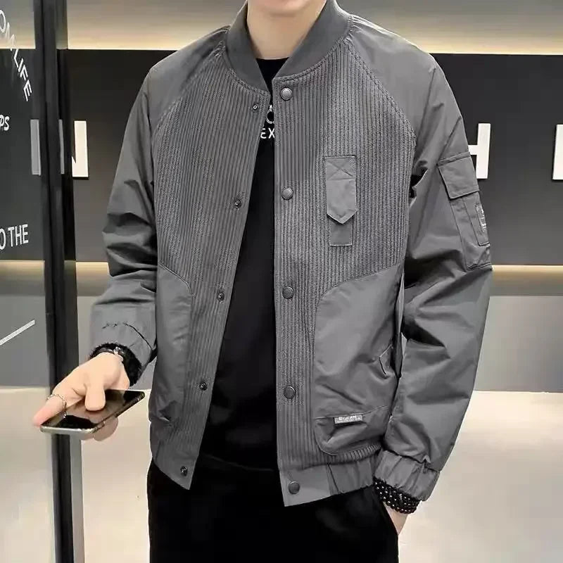 Men’s Baseball Jacket – Stylish Y2K Designer-Inspired Casual Coat with Vintage Streetwear Fashion Style