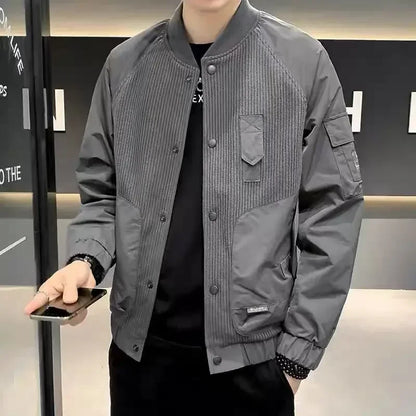 Men’s Baseball Jacket – Stylish Y2K Designer-Inspired Casual Coat with Vintage Streetwear Fashion Style